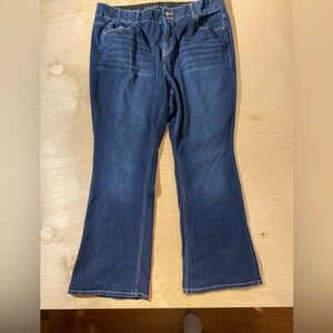 Lane Bryant Dark Blue High Rise Boot Cut Jeans 22 (JC)